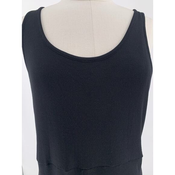 NWT Marine Layer Lexi Fit & Flare Midi Dress Black Ribbed Beach Boho XL - Picture 6 of 14